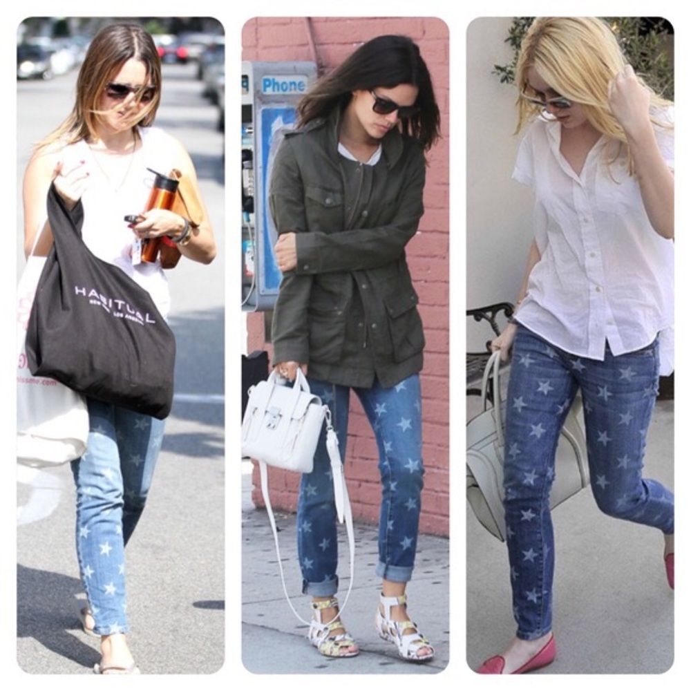 Current Elliott's The Stiletto White Star jeans